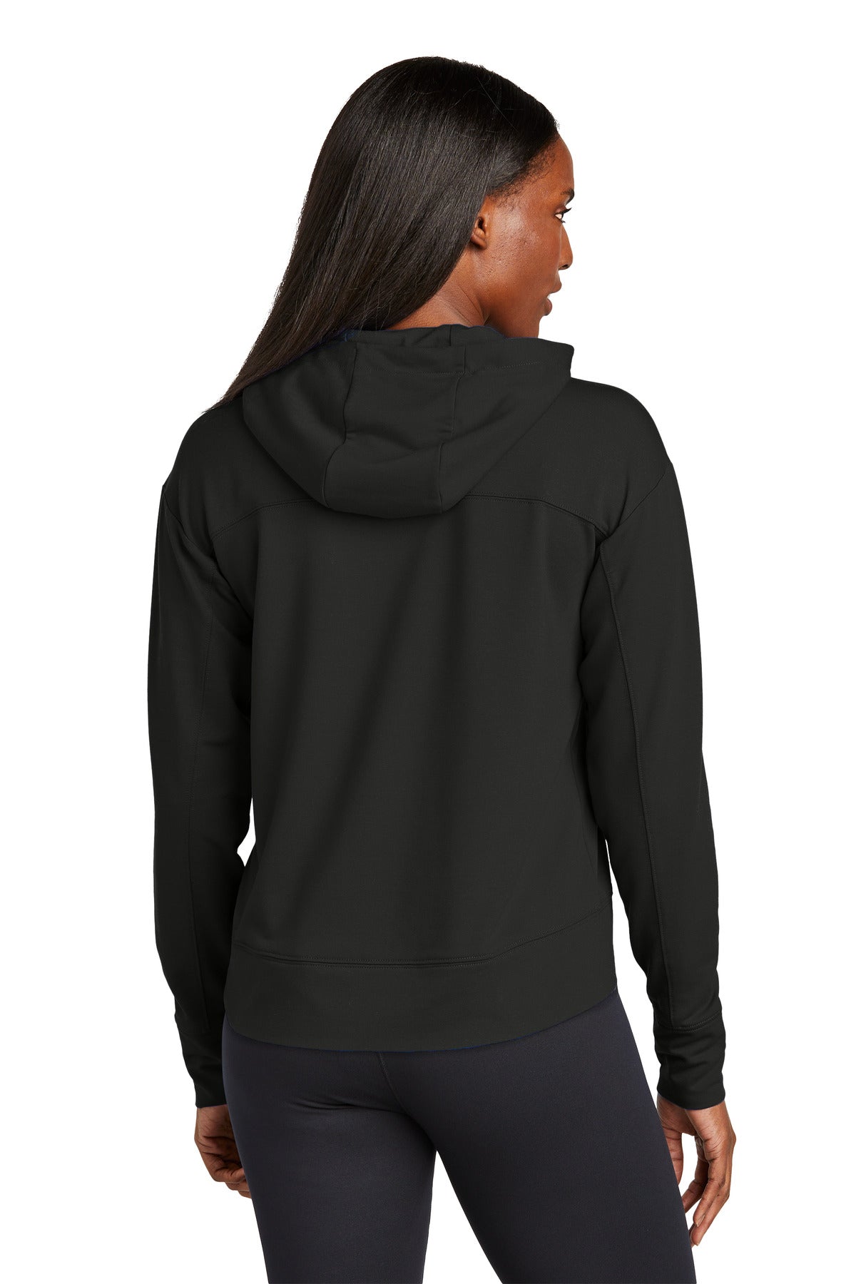 Black Sport-Tek Women's Sport-Wick Flex Fleece Pullover Hoodie LST562 plain