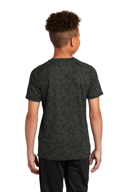 Black Sport-Tek Youth Digi Camo Tee. YST460 plain