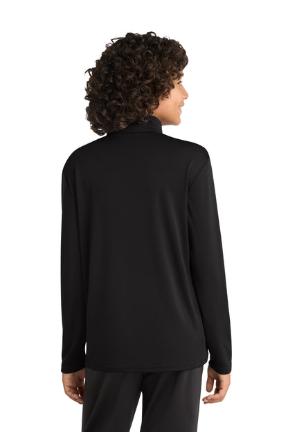 Black Sport-Tek Youth PosiCharge Competitor 1/4-Zip Pullover. YST357 plain