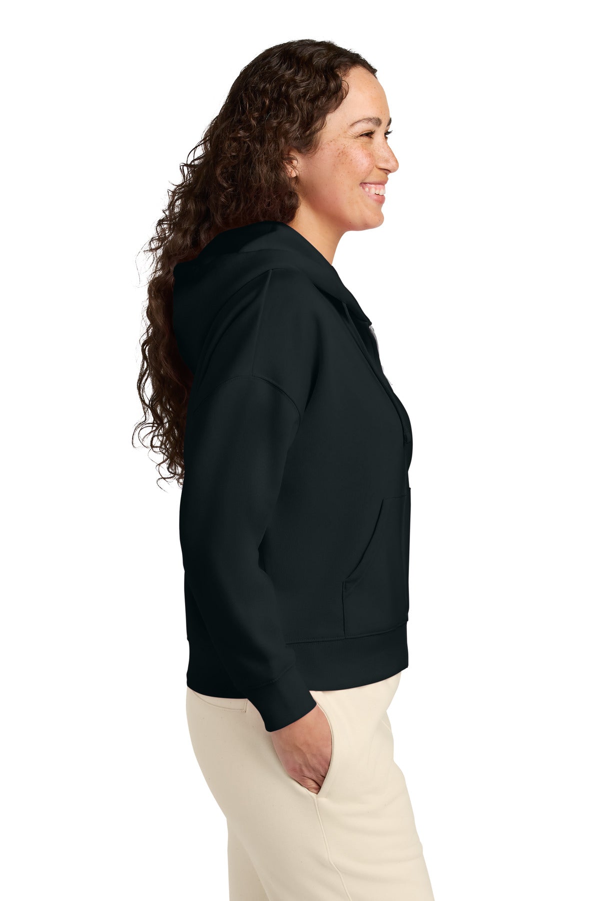 Black Stanley/Stella Women's Stella Ida Full-Zip Hooded Sweatshirt SXW037 plain