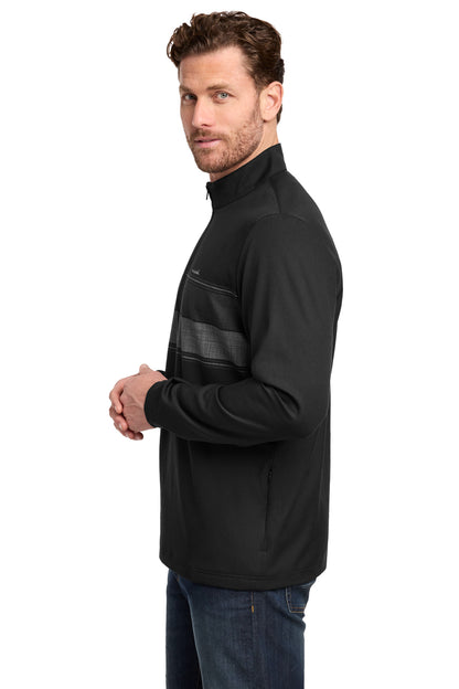 Black TravisMathew Balboa Chest Stripe 1/4-Zip TM1MZ340 plain