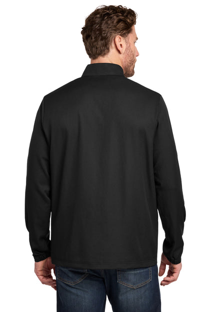 Black TravisMathew Balboa Chest Stripe 1/4-Zip TM1MZ340 plain