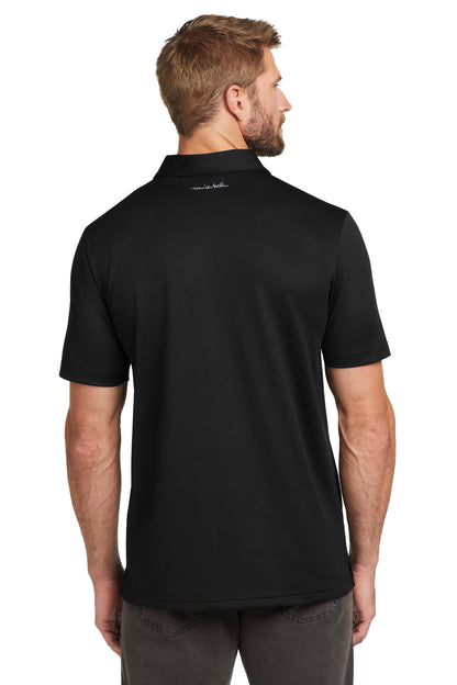 Black TravisMathew Cabana Chest Stripe Polo. TM1MU416 plain