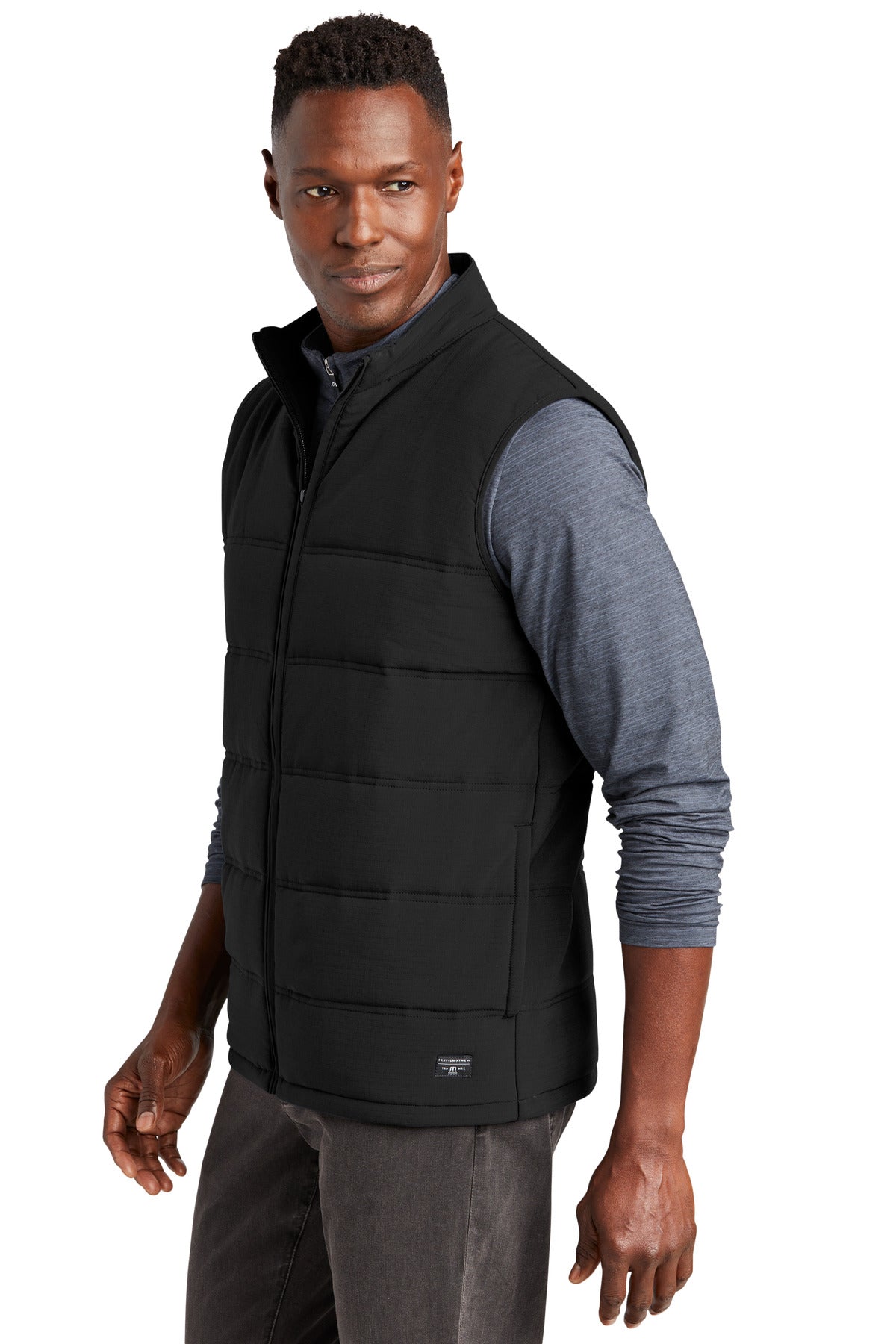 Black TravisMathew Cold Bay Vest TM1MW453 plain