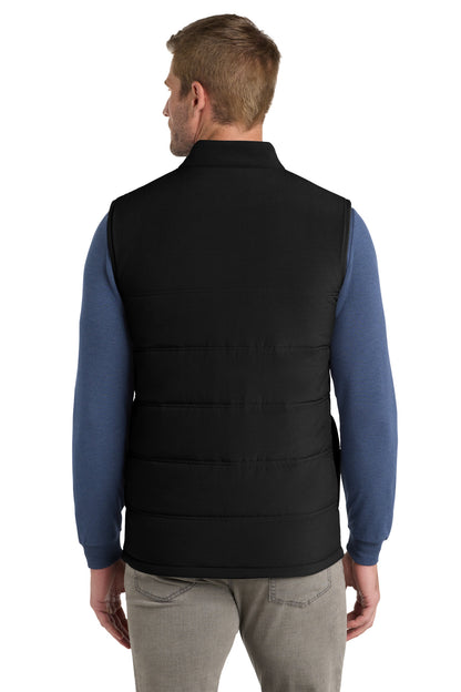 Black TravisMathew Cold Bay Vest TM1MW453 plain