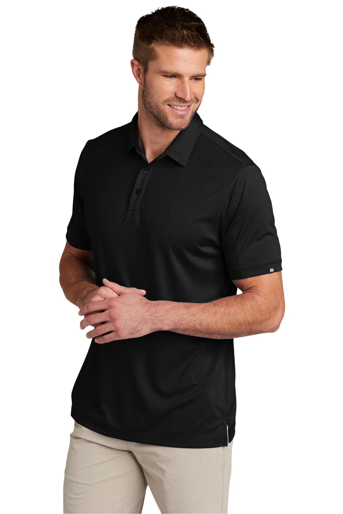 Black TravisMathew Coto Performance Polo. TM1MU410 plain