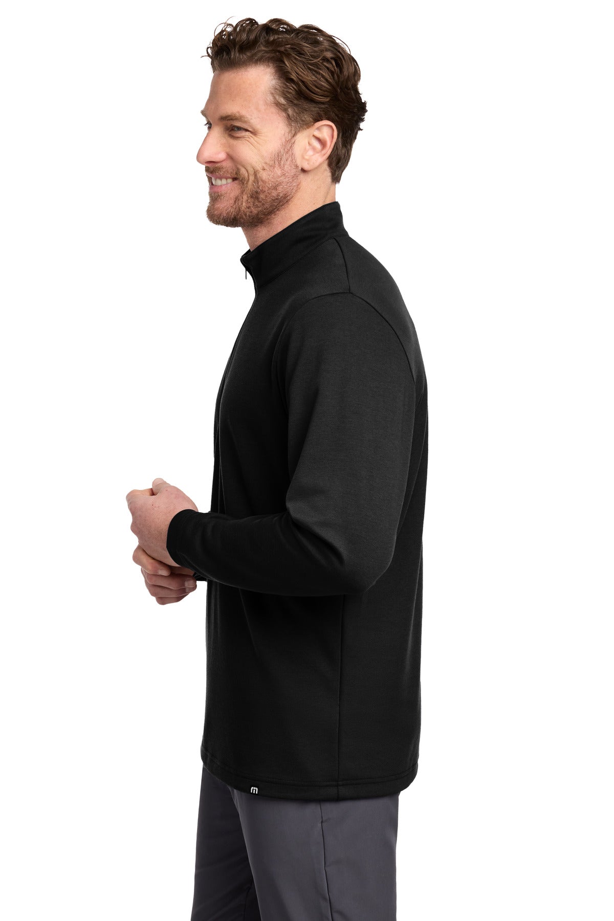 Black TravisMathew Coveside 1/4-Zip TM1MZ339 plain
