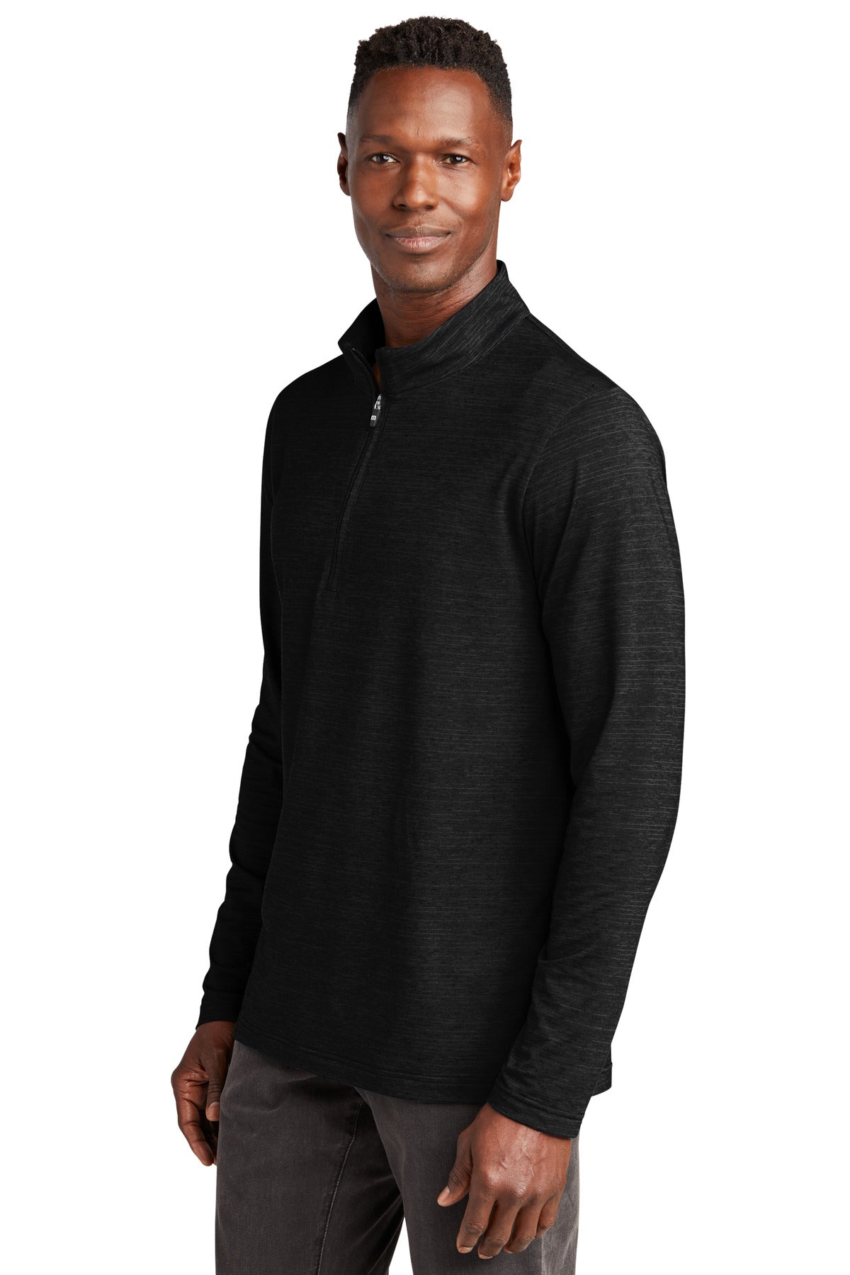 Black TravisMathew Crestview 1/4-Zip TM1MW452 plain