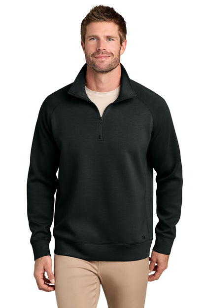 Black TravisMathew Momentum Shift 1/4-Zip TMA42408 plain