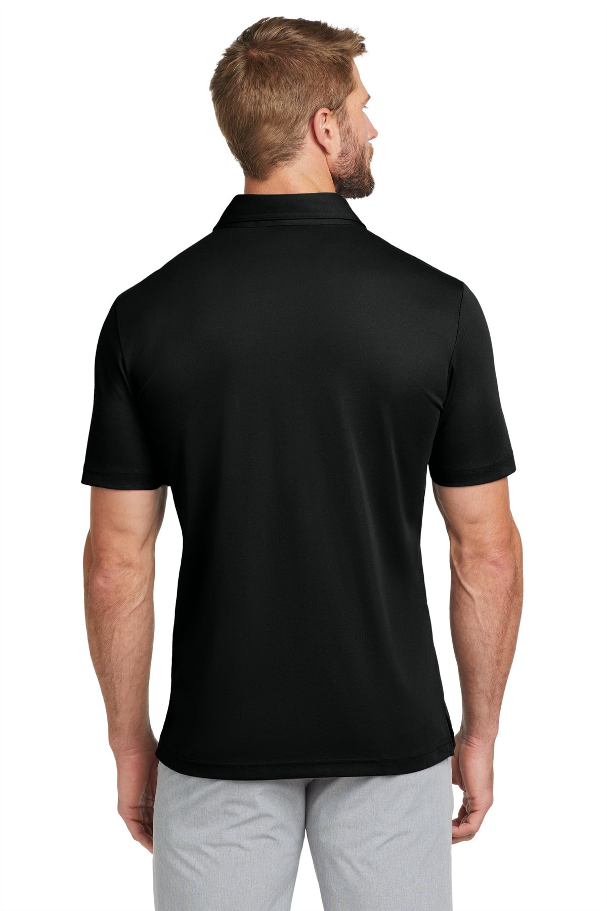Black TravisMathew Oceanside Solid Polo. TM1MU411 plain
