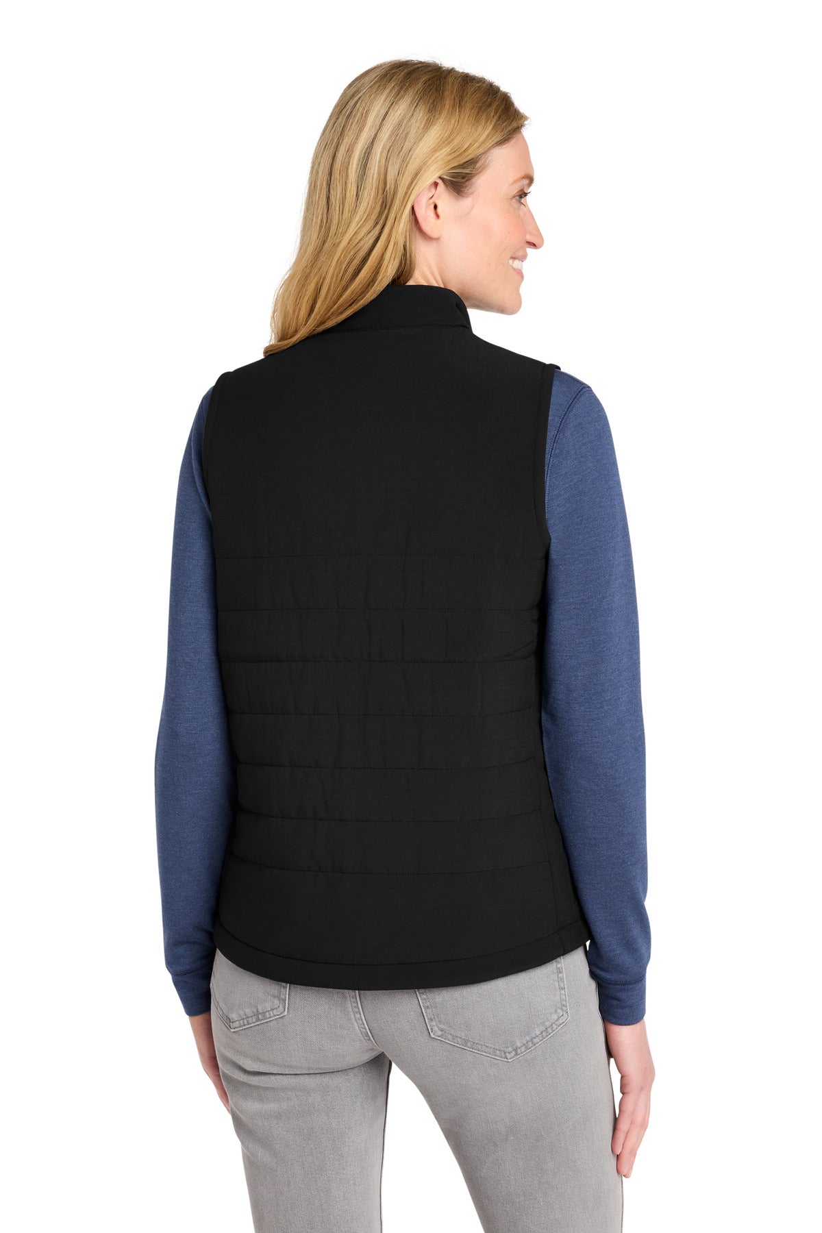 Black TravisMathew Women's Cold Bay Vest TM1LD002 plain