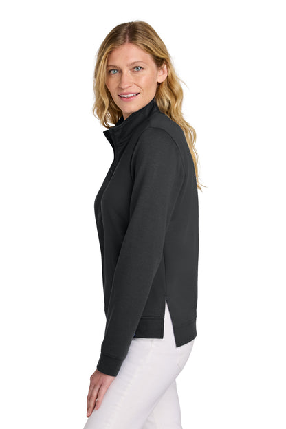 Black TravisMathew Women's Coveside 1/2-Zip TM1LD007 plain