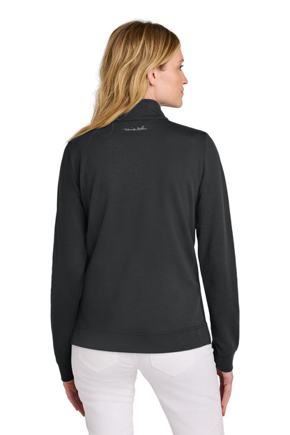 Black TravisMathew Women's Coveside 1/2-Zip TM1LD007 plain
