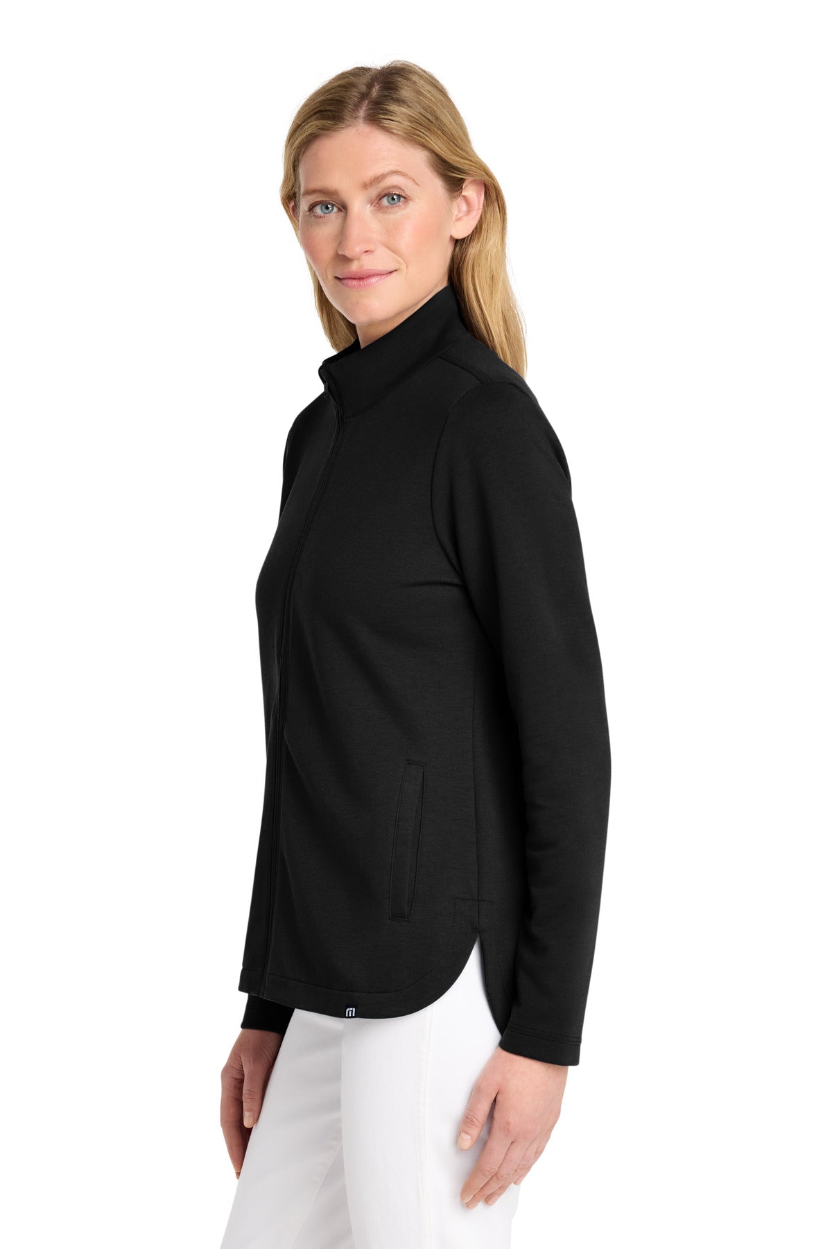 Black TravisMathew Women's Coveside Full-Zip TM1LD001 plain