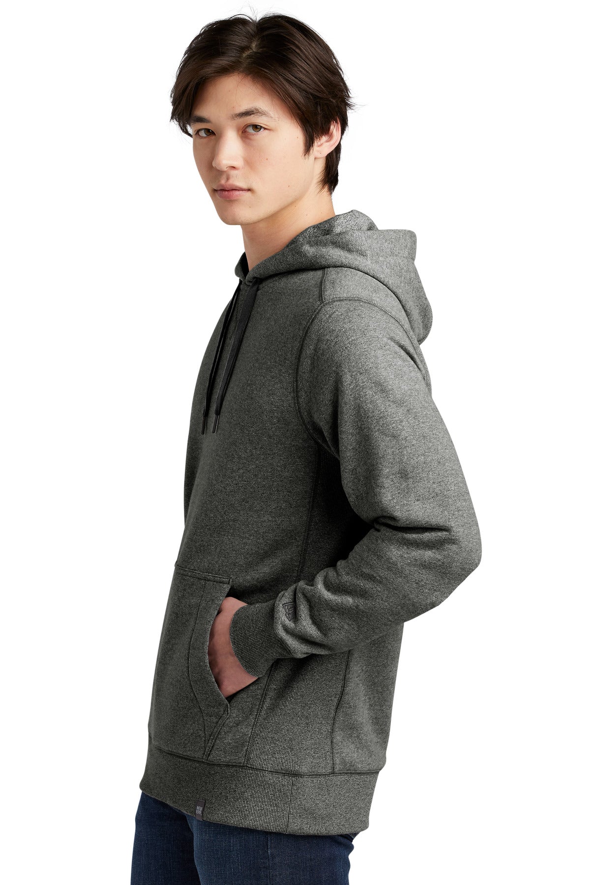 Black Twist New Era French Terry Pullover Hoodie. NEA500 plain