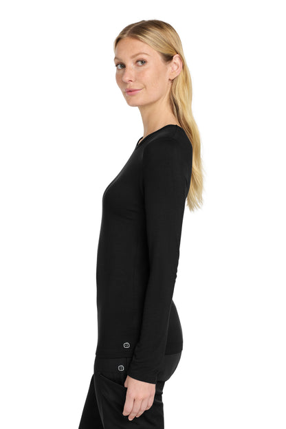 Black Wink Women's Long Sleeve Layer Tee WW4029 plain