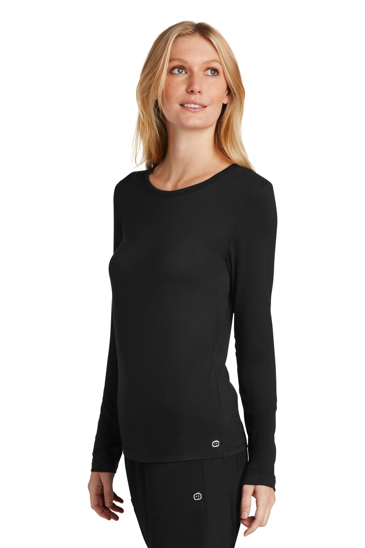 Black Wink Women's Long Sleeve Layer Tee WW4029 plain