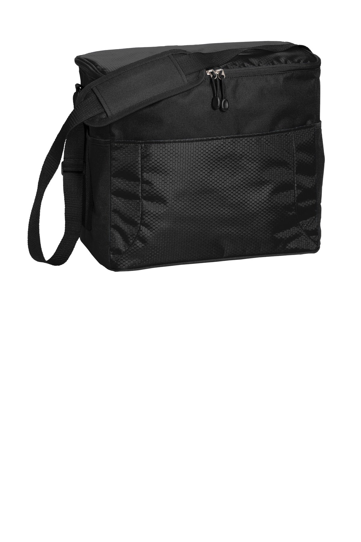 Black/Black Port Authority 24-Can Cube Cooler. BG514 plain