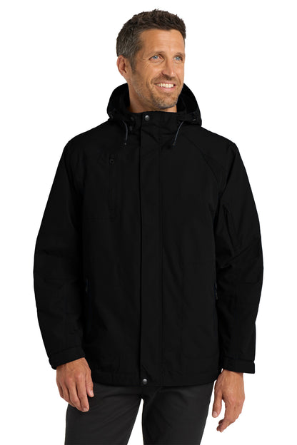 Black/Black Port Authority All-Season II Jacket. J304 plain