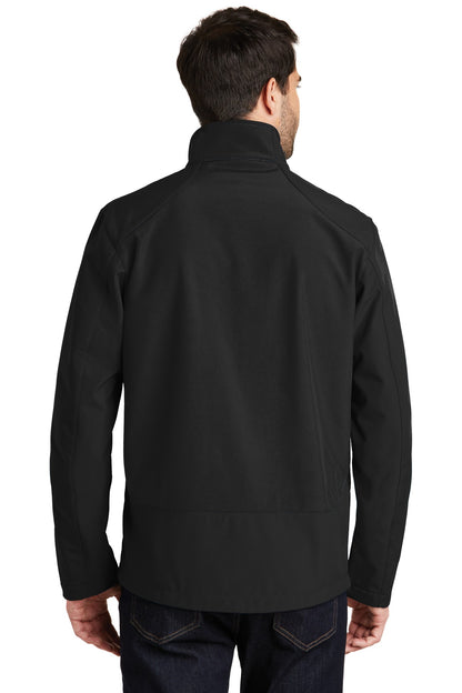 Black/Black Port Authority Back-Block Soft Shell Jacket. J336 plain