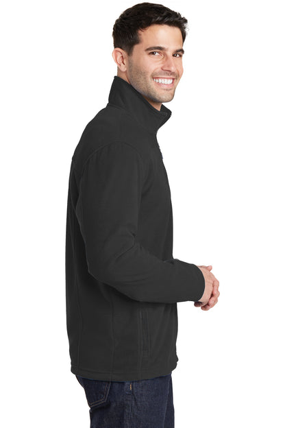 Black/Black Port Authority Summit Fleece Full-Zip Jacket. F233 plain
