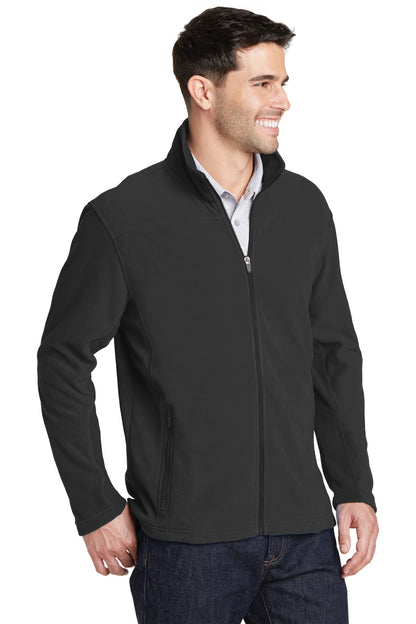 Black/Black Port Authority Summit Fleece Full-Zip Jacket. F233 plain