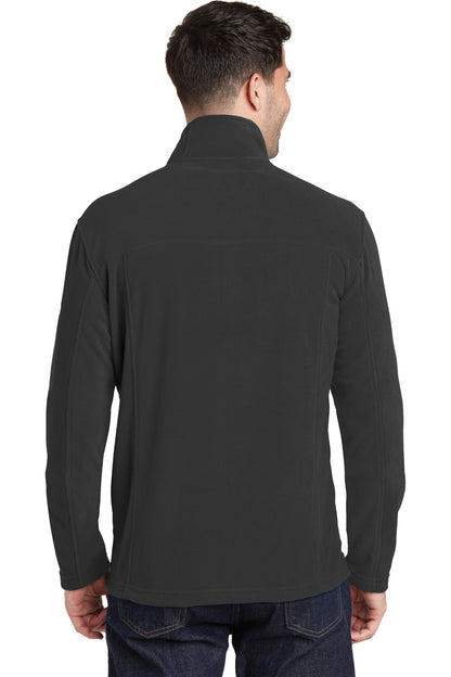 Black/Black Port Authority Summit Fleece Full-Zip Jacket. F233 plain