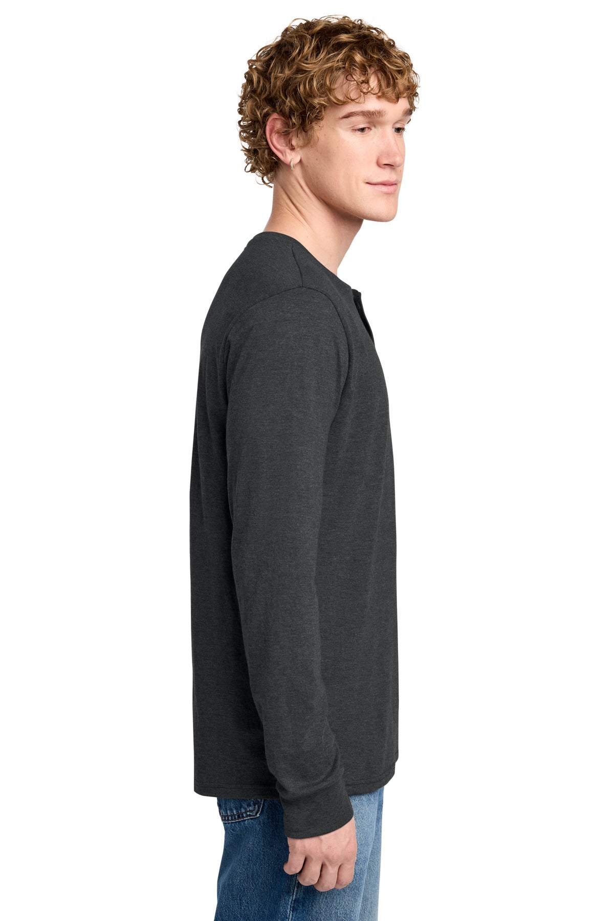 BlackFrost District Perfect Tri Long Sleeve Henley DT145 plain