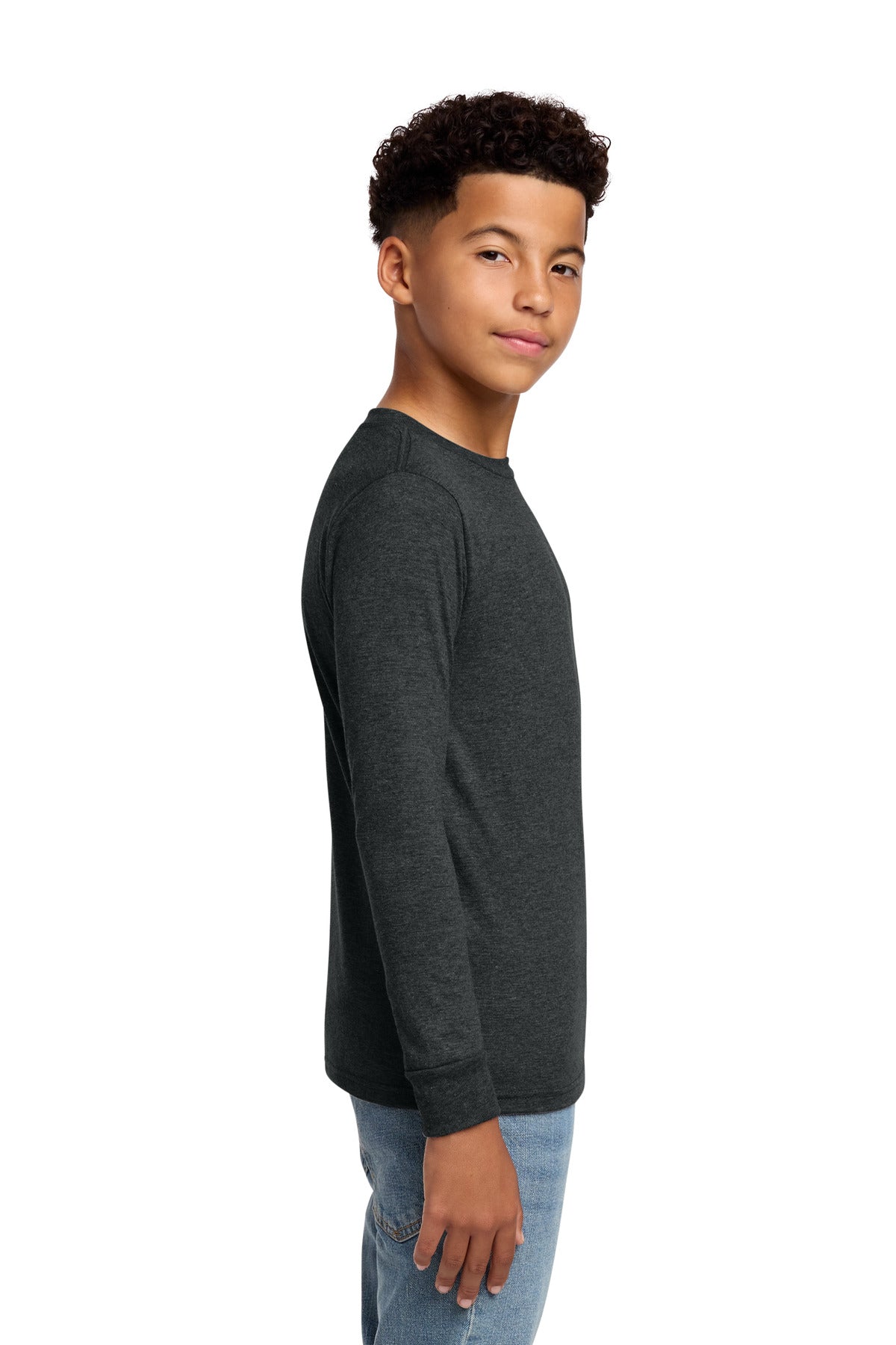 BlackFrost District Youth Perfect Tri Long Sleeve Tee DT132Y plain