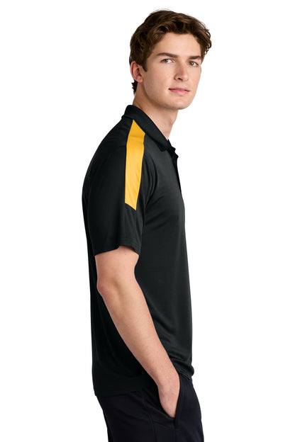 Black/Gold Sport-Tek Competitor United Polo ST104 plain
