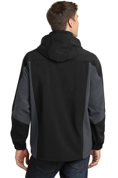 Black/Graphite Port Authority Tall Waterproof Soft Shell Jacket. TLJ798 plain