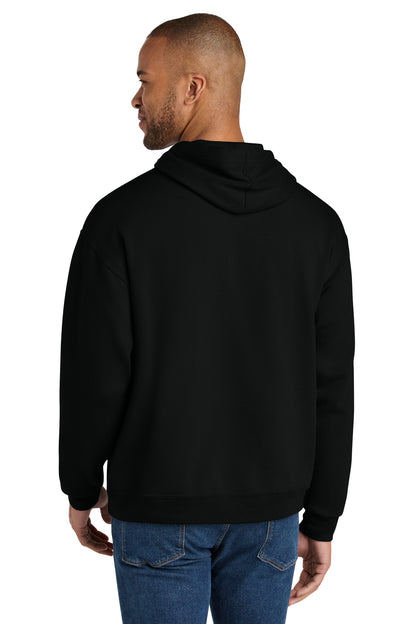 BlackInk Jerzees Ultimate Unisex CVC Ring Spun Hooded Sweatshirt IC49M plain