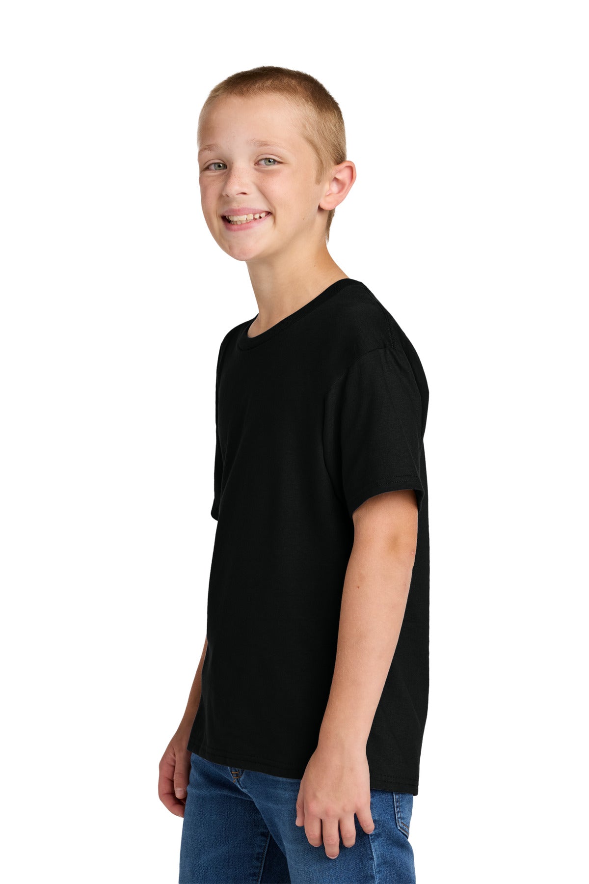 BlackInk Jerzees Ultimate Youth Ring Spun T-Shirt IC46B plain