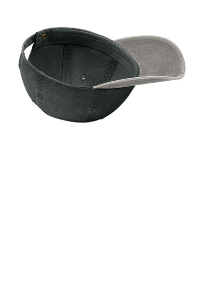 Black/Pebble Port Authority Two-Tone Pigment-Dyed Cap. CP83 plain