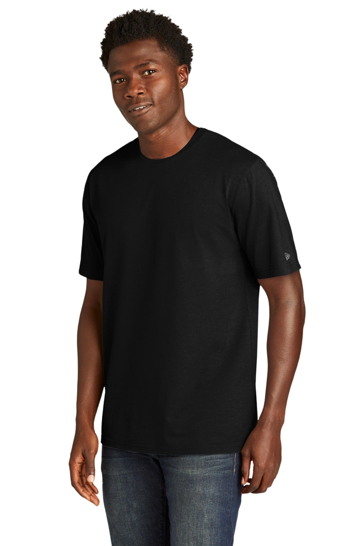 BlackSolid New Era Tri-Blend Tee NEA135 plain
