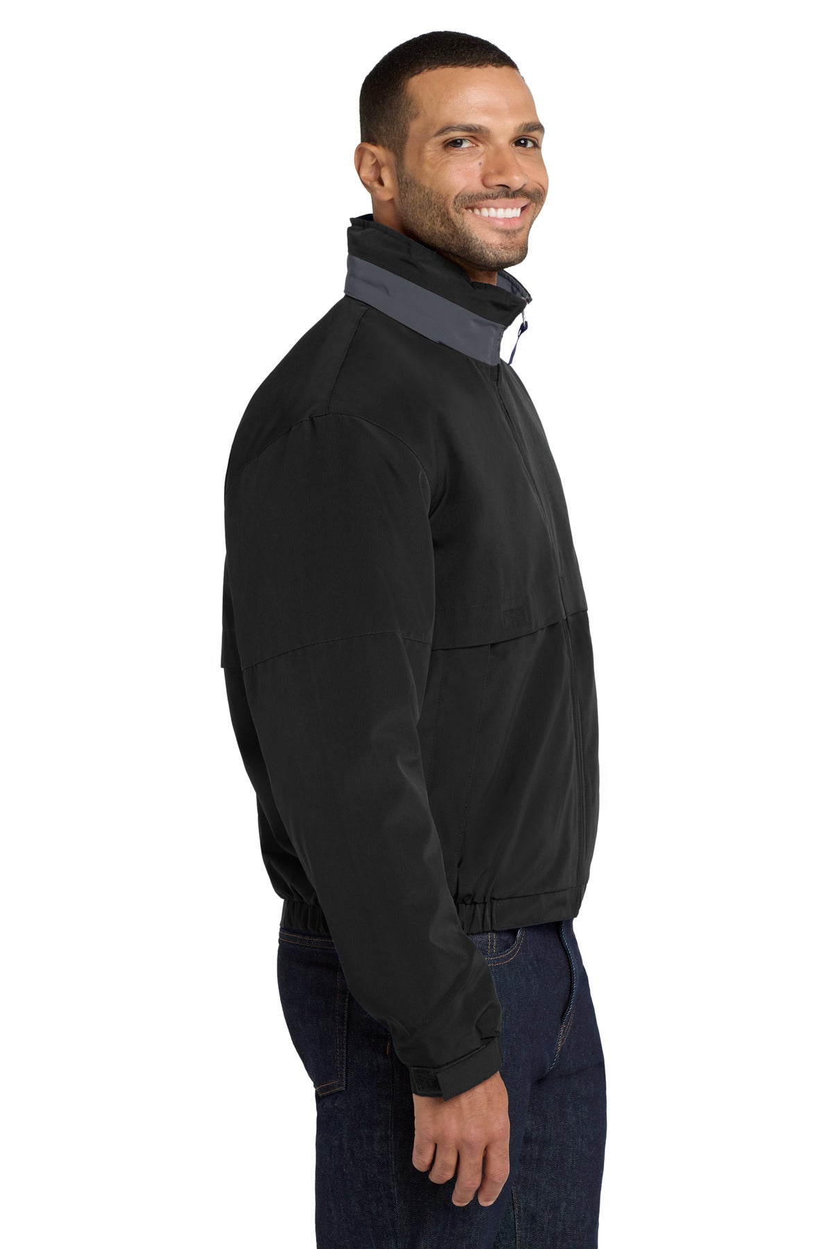 Black/Steel Gy Port Authority Legacy Jacket. J764 plain