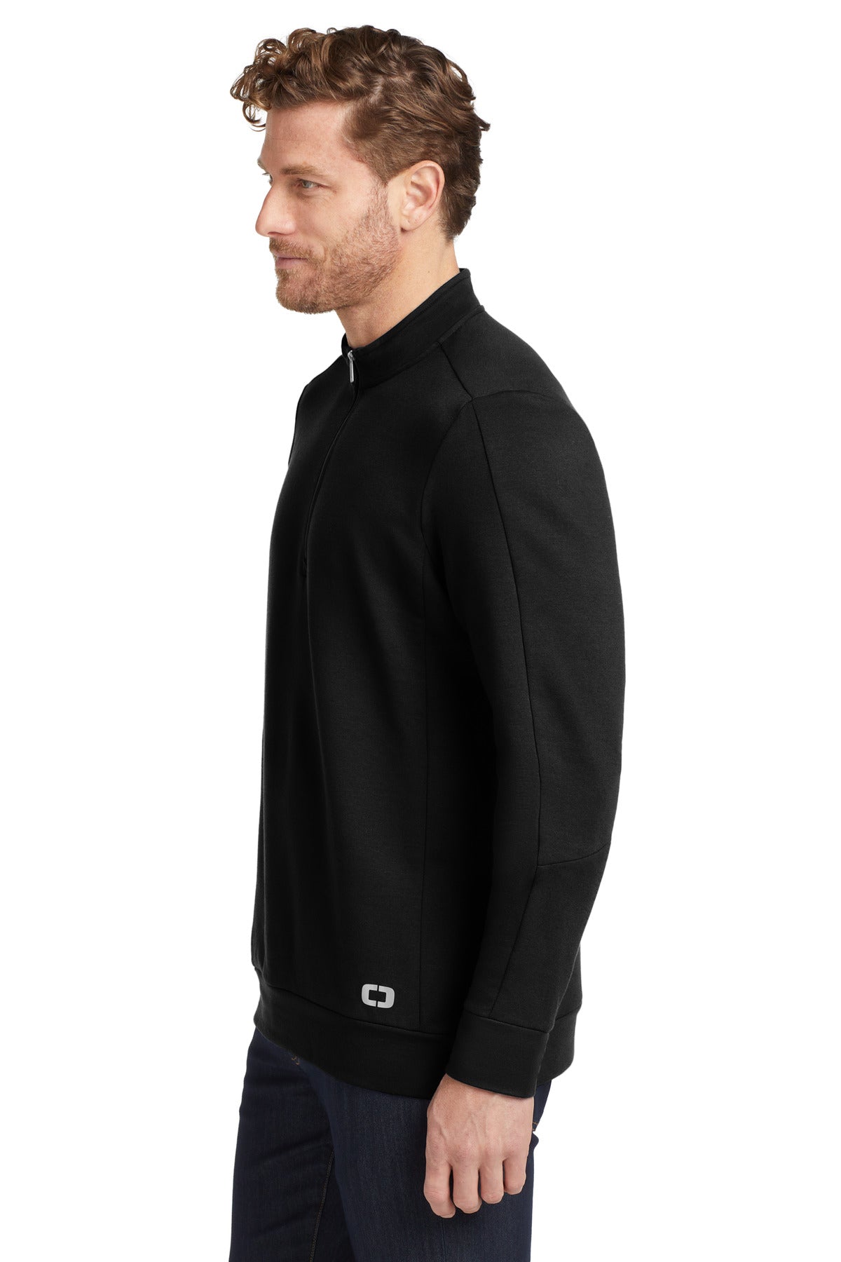 Blacktop OGIO Luuma 1/2-Zip Fleece. OG813 plain