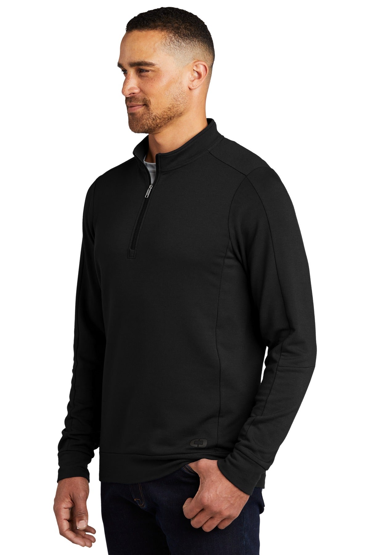 Blacktop OGIO Luuma 1/2-Zip Fleece. OG813 plain