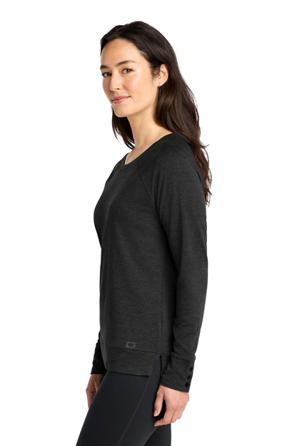 Blacktop OGIO Women's Command Long Sleeve Scoop Neck LOG150 plain