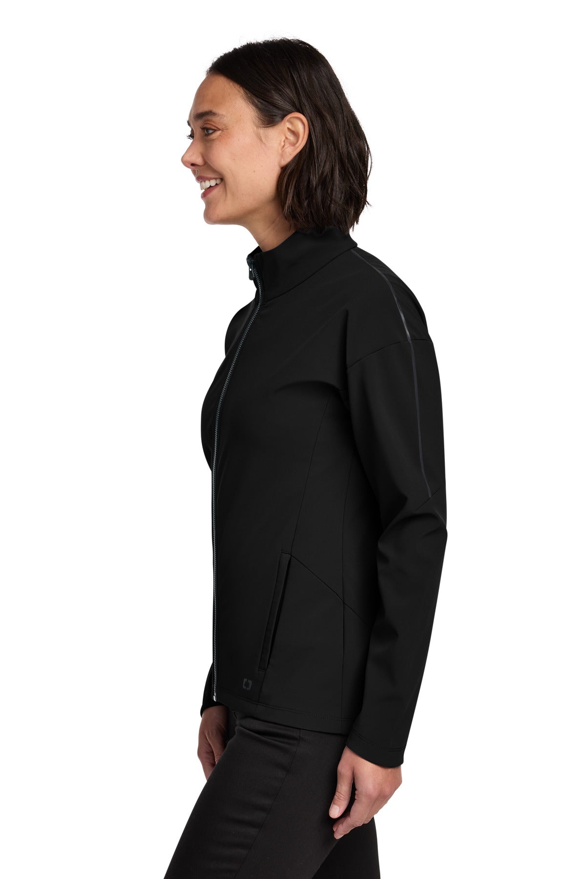 Blacktop OGIO Women's Commuter Full-Zip Soft Shell LOG755 plain