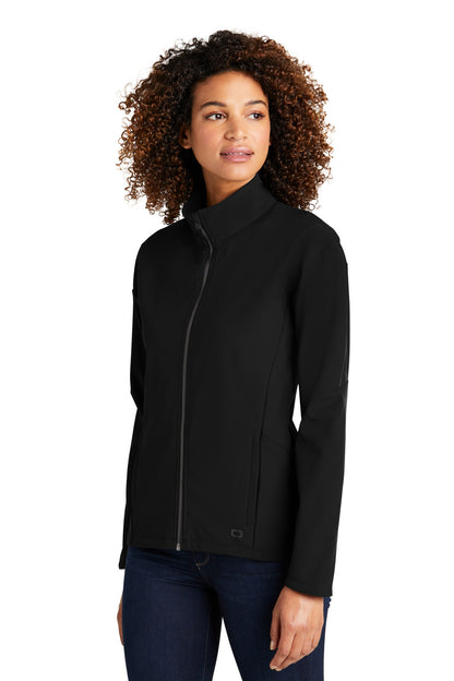 Blacktop OGIO Women's Commuter Full-Zip Soft Shell LOG755 plain