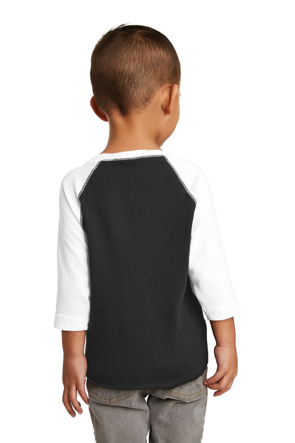 Black/White Rabbit Skins Toddler Baseball Fine Jersey Tee. RS3330 plain