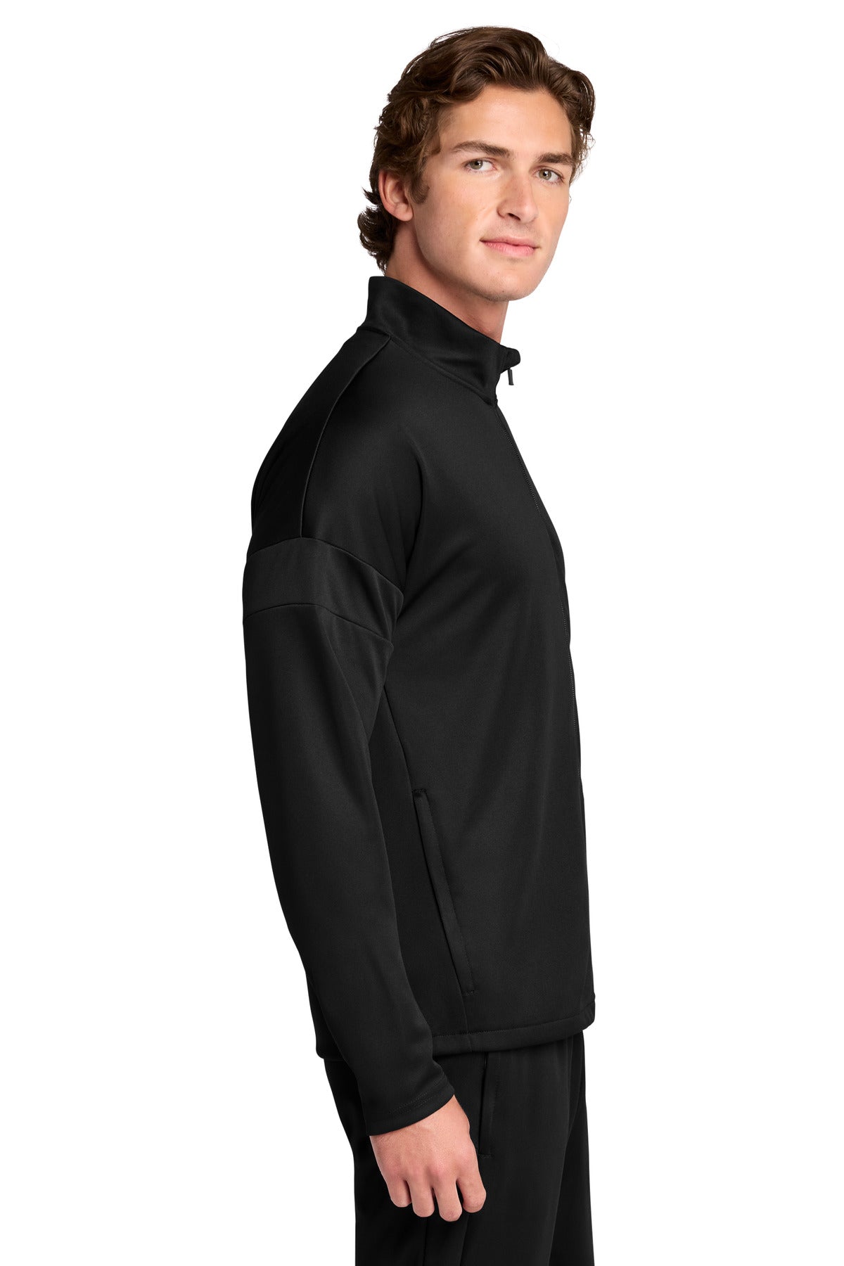 Blk/Blk Sport-Tek Travel Full-Zip Jacket ST800