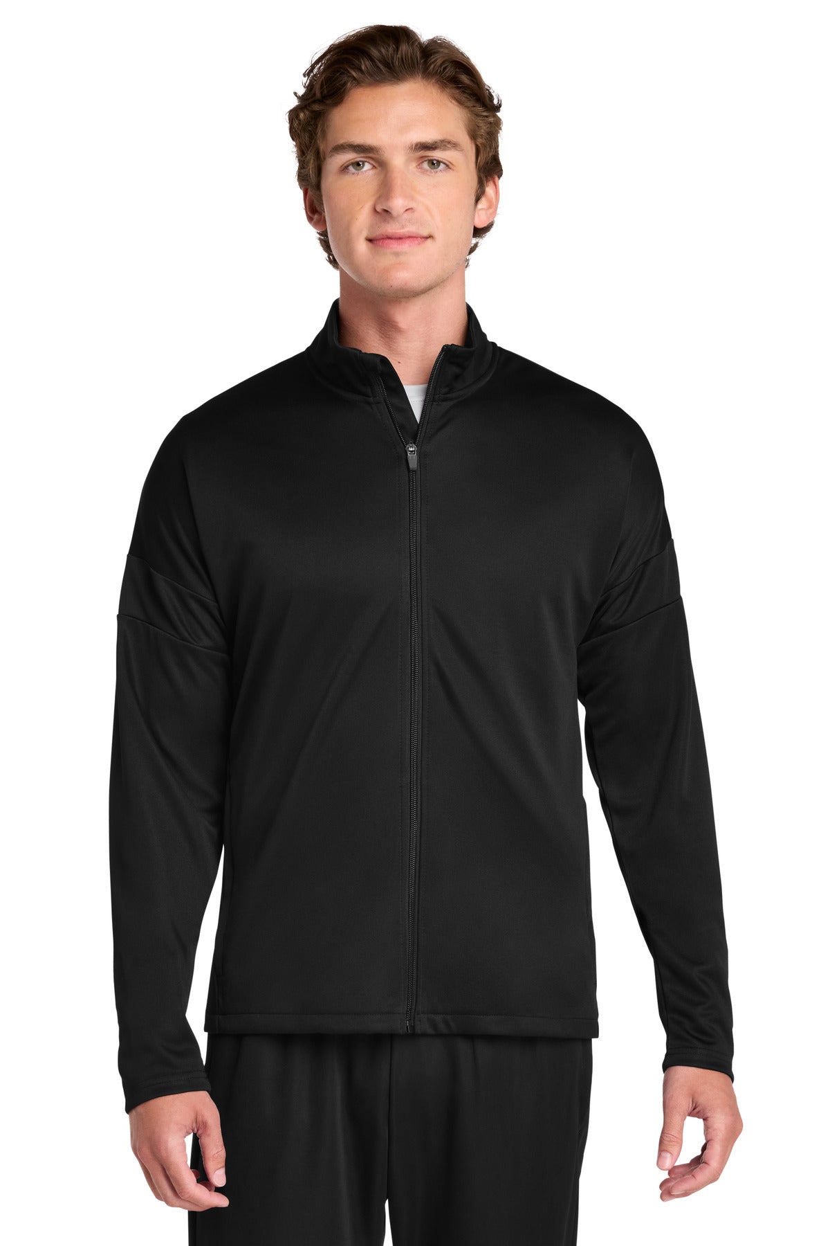 Blk/Blk Sport-Tek Travel Full-Zip Jacket ST800