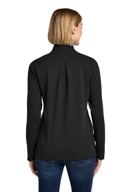 BlkHthr Brooks Brothers Women's Mid-Layer Stretch 1/2-Button BB18203 plain