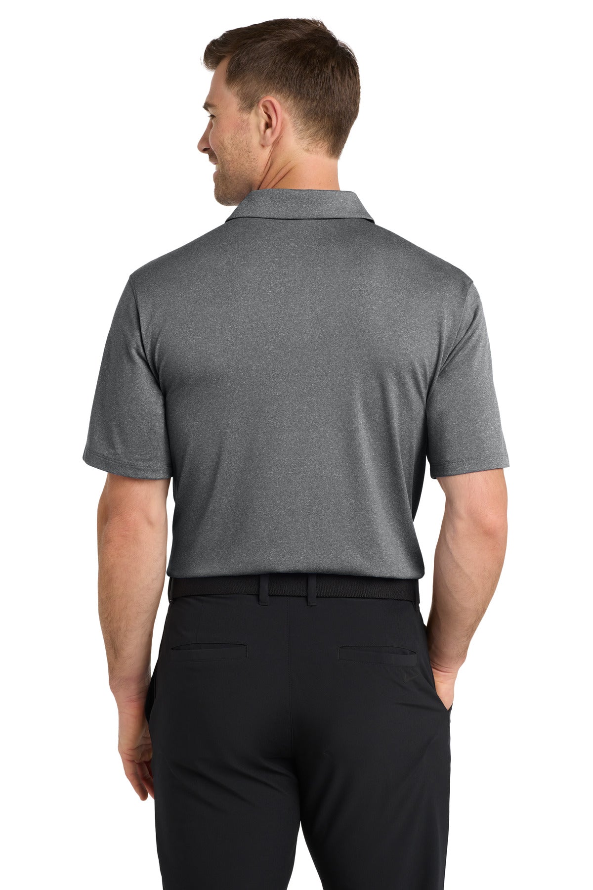 BlkHthr Nike Dri-FIT Vapor Polo NKDC2108 plain