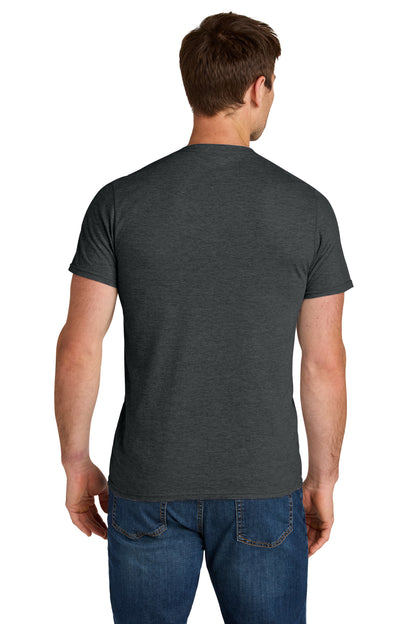 BlkInkHtr Jerzees Ultimate Unisex Ring Spun T-Shirt IC46M plain