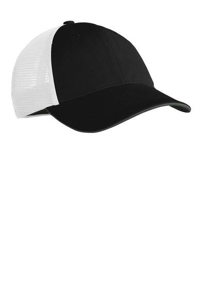 Blk/White Nike Stretch-to-Fit Mesh Back Cap NKFB6448 plain