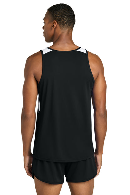 Blk/White Sport-Tek Club Track Tank ST446 plain
