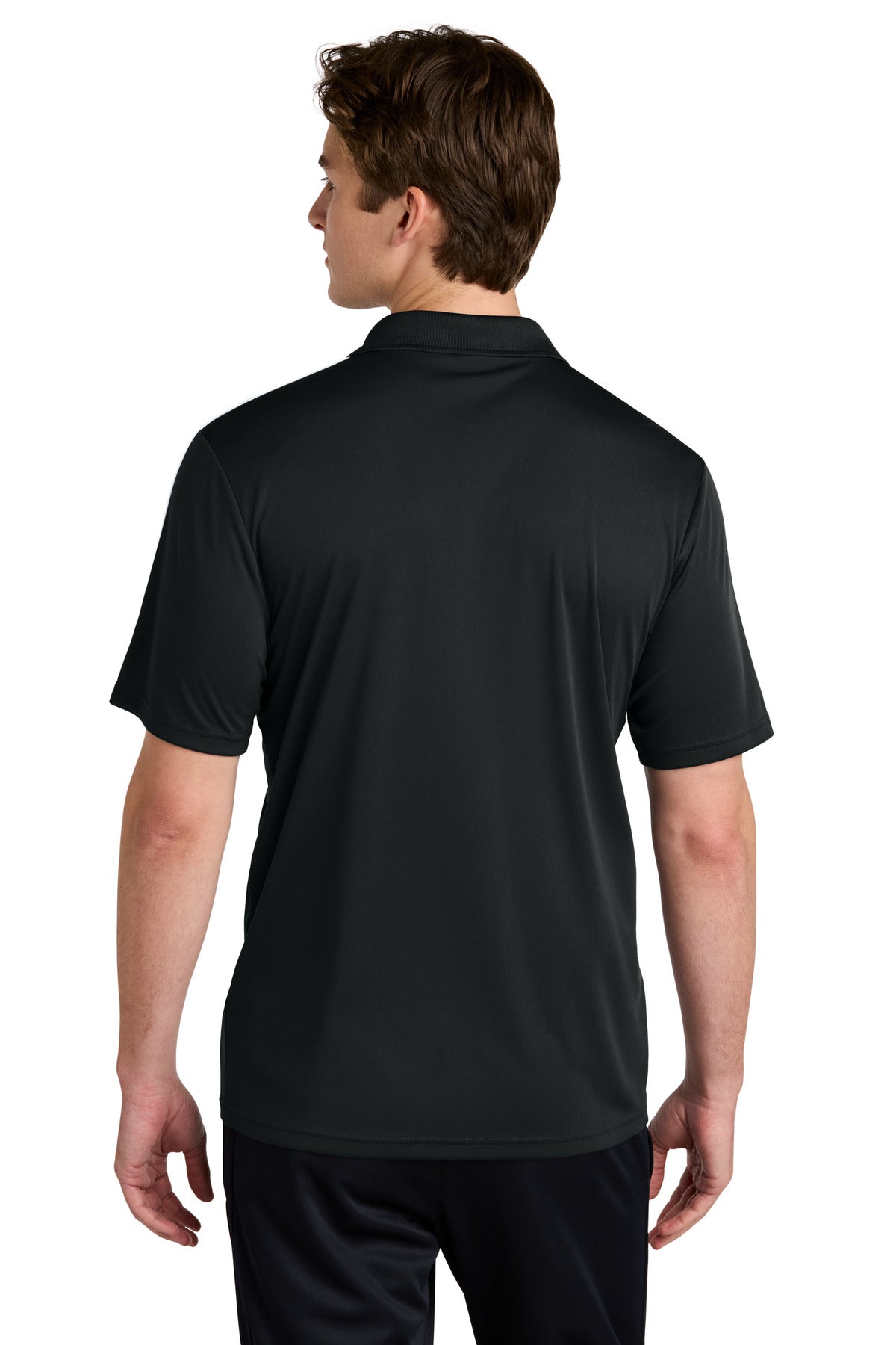 Blk/White Sport-Tek Competitor United Polo ST104 plain